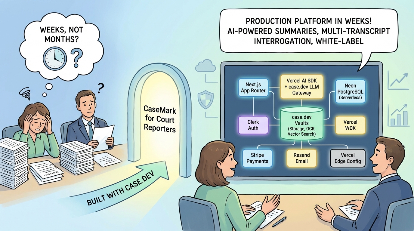 How We Built the CaseMark for Court Reporters Platform in Weeks, Not Months